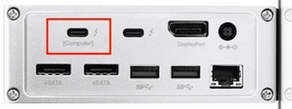 The Thunderbolt 3 port labelled "Computer" will provide up to 85W of charging.
