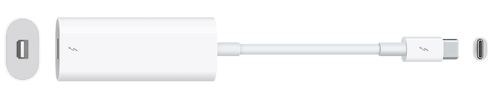 Image of Apple Thunderbolt 3 (USB-C) to Thunderbolt 2 Adapter.