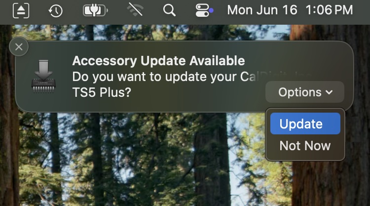 Accessory Update Available